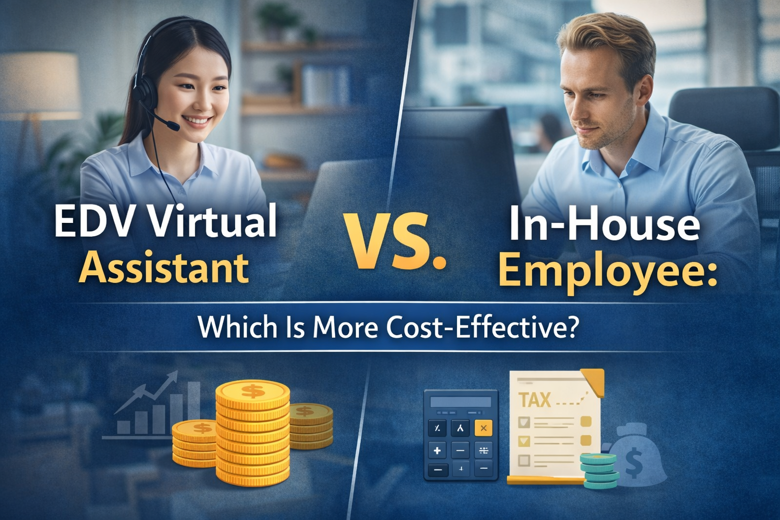 EDV Virtual Assistant vs. In-House Employee: Which Is More Cost-Effective?